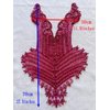 Handmade Stones Beads Bling Bright Crystal Patches Sew on Rhinestones Bodice lace Applique Accessories for Weding Dress Decorations (Purple)