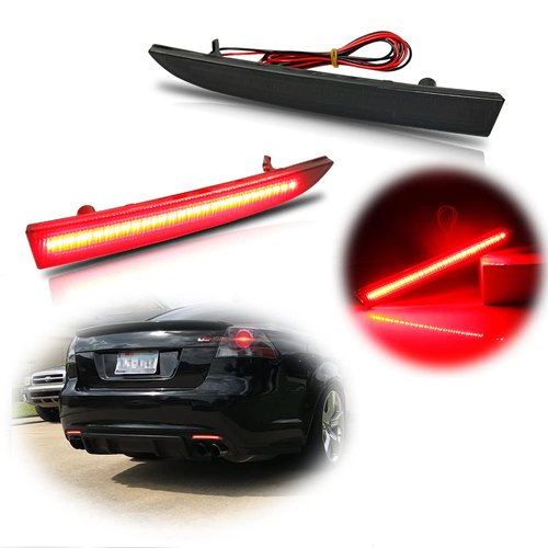 GTINTHEBOX Smoked Lens LED Tail Brake Rear Fog Light Bumper Reflector Lamps for 2016-2020 Chevrolet Camaro Traverse,Cadillac ATS XT5,2008 2009 Pontiac G8 (Full LED Style)