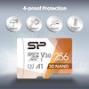 Silicon Power 256GB Micro SD Card U3 SDXC Up to 100MB/s High Speed Memory Card with Adapter for Nintendo-Switch, Cams and Drones