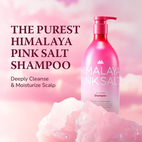 HIMALAYA PINKSALT Scalp Scaling Shampoo - Christmas Gifts, Stocking Stuffers, Clarifying Shampoo for Build Up, AHA & PHA Exfoliant, Apple Cider Vinegar, Natural Oil, Silicone & Sulfate Free (21.1oz.)