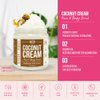 Mojo Spa Coconut Cream Face & Body Scrub | Coconut, Vanilla Scent | Moisturizing Sugar Based Exfoliator | 10 oz