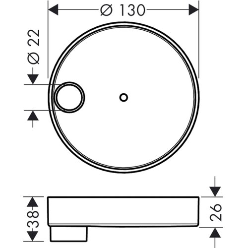 hansgrohe Soap Dish Puro Easy Install 1-inch Modern Accessories in Chrome, 28679000