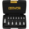 LEXIVON Tamper Proof Torx Bit Socket Set, Premium S2 Alloy Steel | 13-Piece Security Star T8 - T60 Set | Enhanced Storage Case (LX-146)