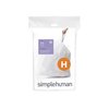 simplehuman Code H Custom Fit Drawstring Trash Bags in Dispenser Packs, 20 Count, 30-35 Liter / 8-9 Gallon, White