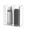 Richboom Acrylic Coffee Cup and Lid Storage Organizer Holder, 2 Compartments, Clear