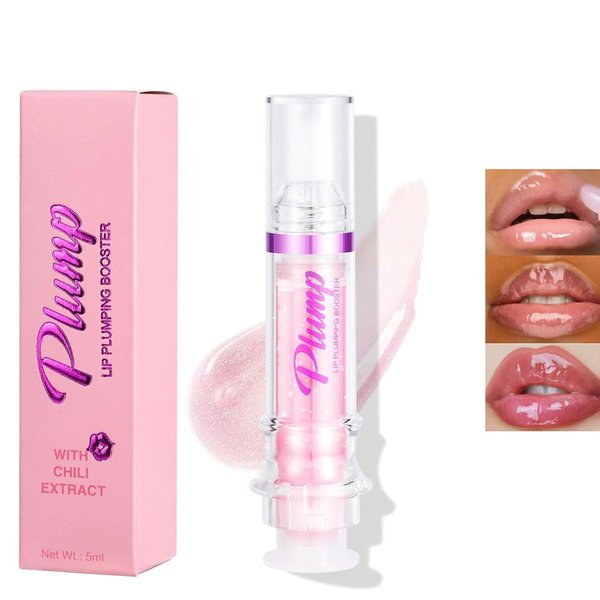 PICKX Lip Plumping Booster, Spicy Lip Lipstick, Lifter Gloss, Hydrating, Volumizes High-Shine Lip Plumping Lip Glass Mirror Lip Makeup Lip Glaze Plump & Pout Lip Plumper for Women Girls (02)