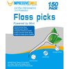 Impressive Smile Floss Picks Mint Flavor | Extra Strong | 150-Count | 1-Pack