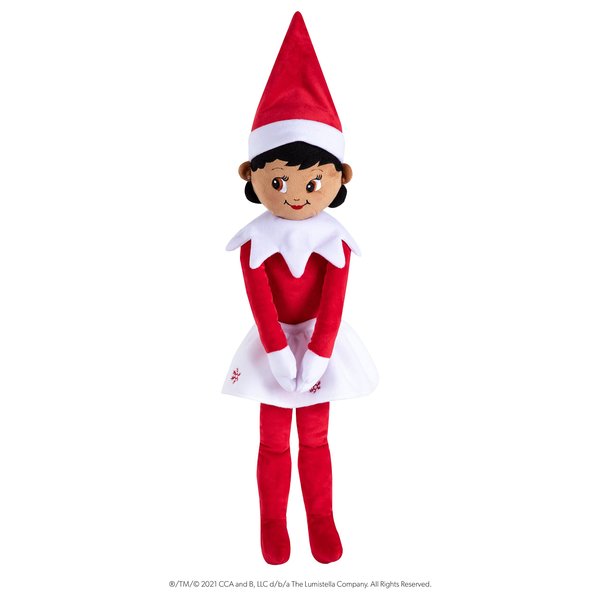 The Elf on the Shelf Hugable- 27-inch Scout Elf Plush Toys - Lovable Stuffed Brown Eyed Girl Elf Plush