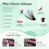 SIILUUGO DIY Lash Extensions 200PCS Individual Lashes Clusters,9-16mm MIX 30D Fluffy and Natural False Eyelashes,Wispy and Volume,Waterproof and Lasting Pestañas,Easy to Apply for Beginners at Home