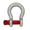 Crosby 1018455 Carbon Steel G-209 Screw Pin Anchor Shackle, Galvanized, 2 Ton Working Load Limit, 1/2" Size