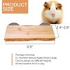 2Pcs Chinchilla Ledges Wooden Hamster Cage Platform Shelf Bird Perch Stand Platform Toys Cage Accessories for Rat Squirrel Gerbil Suger Glider 2.6" X 5.9"