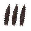 Deep Wave Braiding Hair Color 4 Water Wave Crochet Hair 16 Inch Ocean Wave Crochet Hair for Butterfly Locs Soft Faux Locs French Curl Crochet Braids Curly Crochet Hair Dreadlock Extensions(3 Packs)