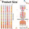 emzrivo Happy Birthday Pencils Wooden Pencils Birthday Party Pencil with Top Erasers Happy Birthday Pencils for Kids Birthday Party Supplies Favors, 6 Style(24)