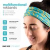 RokBAND Multi-Functional Food Themed Neck Gaiter or Headband | Banana Pattern | Blue