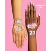 xo, Fetti 21st Birthday Party Decorations Temporary Tattoos - 48 pcs | Fun Bday Girl Party, Finally 21, RIP Fake ID, HBD, Disco Cowgirl Party, Twenty One Tiara