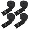 Ayaport Lashing Straps with Buckles Adjustable Cam Buckle Tie Down Cinch Strap for Packing Black 4 Pack