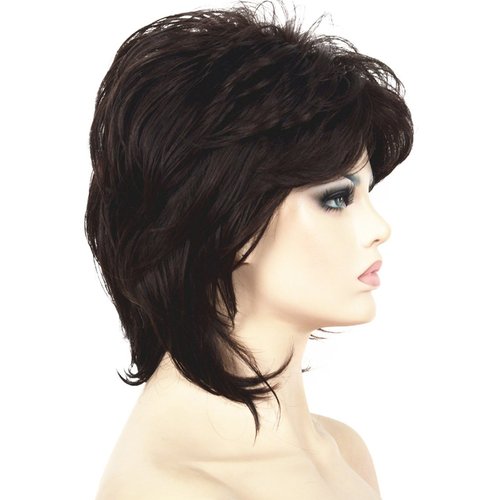 Lydell Short Length Layered Shaggy Full Synthetic Wigs (2SP33 Brown)