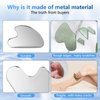 BEAUTYFACTOR Gua Sha Stainless Steel Tool for Face,Gua Sha Facial Tools for Relax Muscles and Face Lift,Metal Face Massager for Reduce Wrinkles and Puffiness,Self Skin Care Gift for Men Women