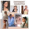 BARSDAR 26 Inch Long Braided Ponytail Extension with Hair Tie Straight Wrap Around Hair Extensions Pony Tail DIY Natural Soft Synthetic Hair Piece for Women -Dark Brown