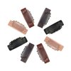 6 Pcs Stickable Wigs Clips U-Shape Snap Clips 28mm 6-Teeth Hair Extensions Clips with Rubber for Hair Extensions (Black)
