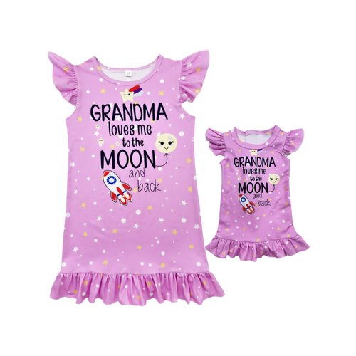 Bow Dream Girl Dress and Matching American Girl Doll Clothes for Girls Pink Size 140