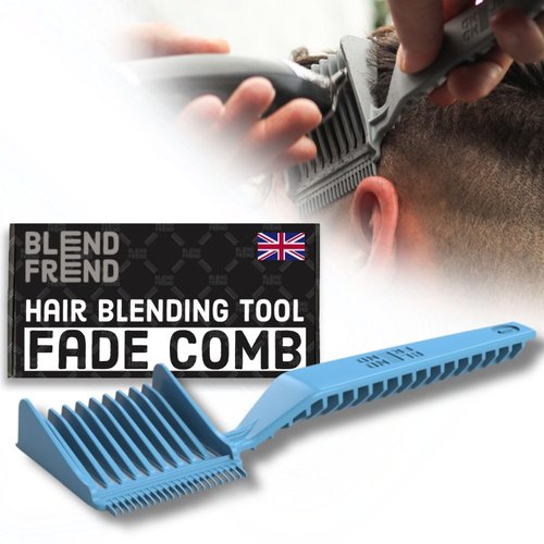 Fade Comb Left Handed Original Grade 1(3mm) Hair Blending Tool, Blend Hair at Home like a Barbershop, Blending Comb, Compatible with all Hair Clippers Men, Barber Accessories - BLEND FREND
