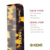 Kent FOT TY Fine Tooth Comb - Beard Comb-Handmade Travel Pocket Comb - Styling Small Comb - Hair Comb for Fine or Thinning Hair-Mustache and Beard Care, Hair-Essential Comb for Kent Beard Kit