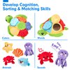 hahaland Montessori Toys for Babies 6-12 Months-6 PCS Stuffed Animals Baby Activity Soft Crinkle Toys Fine Motor Skills Learning Toy Infant Sensory Toys for Babies 6 9 12 18 Months Gift