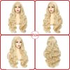 Synthetic Lace Front Wig 613 Blonde Wig Long Body Wave Synthetic Wigs for Women Transparent Lace Wig with Baby Hair 180% Density Daily Wear Wig 30 inch