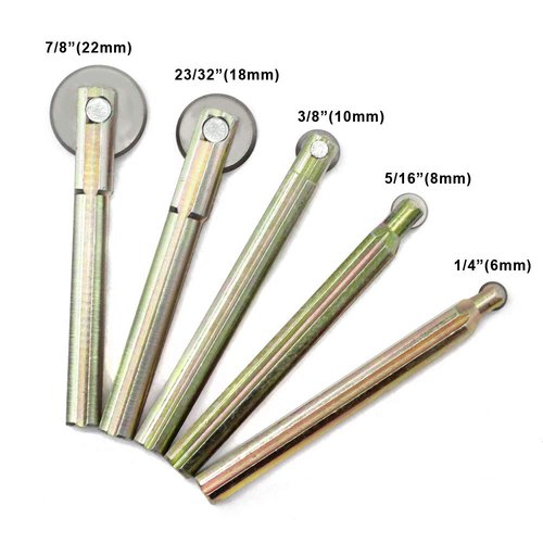 YUFUTOL Wheel Kit Set 5pcs TS/TR Tile Cutter Tungsten Carbide Repl Wheel Cutting Diameter 7/8(22mm) 23/32(18mm) 3/8(10mm) 5/16(8mm) 1/4(6mm) Inch Bar length 80mm and 76mm