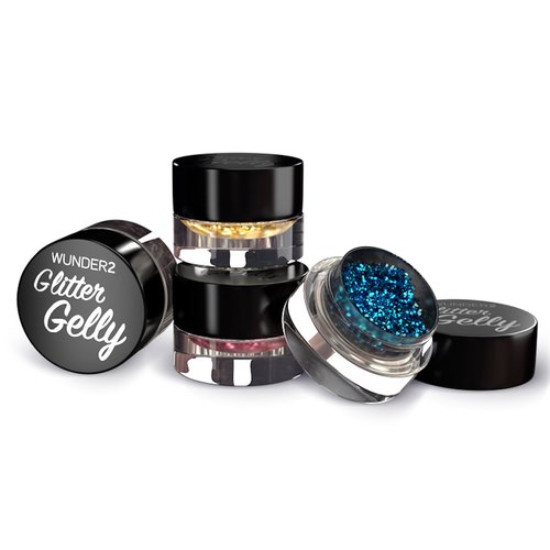 WUNDERBROW GLITTER GELLY Long Lasting Glitter Gel - Face, Eye and Body Glitter Makeup, 24 Karat Color