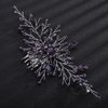 Sither Bridal Purple Crystal Hair Clip for Party Hair Comb for Women Wedding Hair Clip Hair Accessories for Bride Headpiece for Party Prom Gift