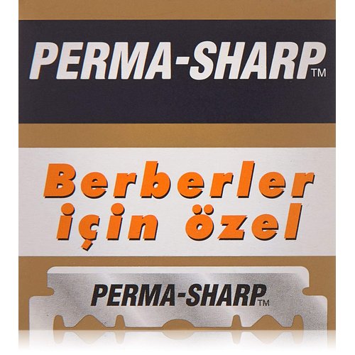 100 Perma-Sharp Straight Edge Razor Blades for use in Professional Barber Razors