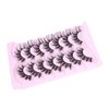 Yawamcia Lashes Wispy False Eyelashes Manga Lashes Fluffy Strip Fake Lashes Pack 20mm Long Volume Fake Eyelashes 7 Pairs