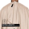 Barber Strong The Barber Cape Haircut Cover for Men, Hair Repelling and Static-Reducing Material, Flexible Elastic Neckband, Water Resistant Fabric, Oversized for Complete Coverage - Khaki Shield