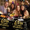 TMIYO 3 Pcs 18th Birthday Tablecloths, Black and Gold Birthday Decorations Table Cloths, Plastic Table Cover 108 x 54 Inch Rectangular Cloths for Parties Supplies