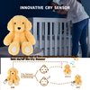 BEREST Baby Cry Sensor Sleepy Dog Sleep Soother Sleeping Aid White Noise Infant Slumber Buddies Puppy Dog Toy, Nursery Decor with Night Light, Mom‘s Heartbeat 9 Sounds Therapy for Toddler Crib