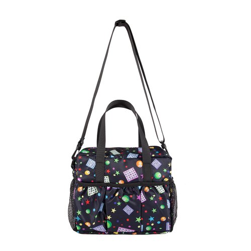 Bingo Bag with Pockets for Bingo Daubers Dabbers Dobbers Black Bingo Bags for Bingo Stuff Supplies Bingo Night Accessories for Adults Seniors Elderly Bingo Game Prizes for Bingo Lovers Players Bag