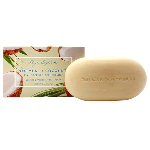 Generic Oatmeal and Coconut Plant-Derived Bar Soap 2 Pack