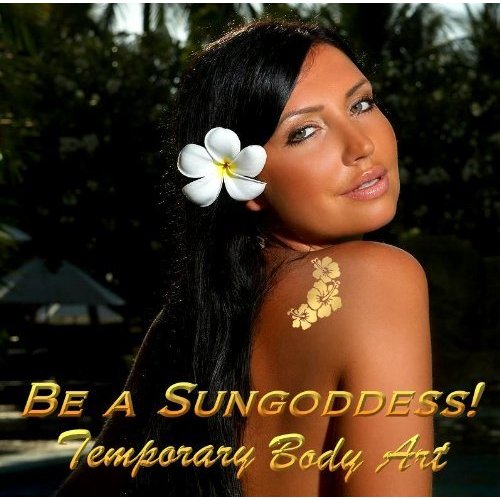 SUNGODDESS Gold Temporary Tattoos - 3 Sets +30 Appliques
