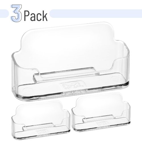 Mr. Pen- Acrylic Business Card Holder, 3 Pack, Business Card Holder Desk, Business Card Holders, Business Card Display, Business Card Holder Display, Business Card Stand, Desk Business Card Holder