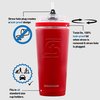 Ice Shaker 26oz Insulated Tumbler Water Bottle with Straw, Stainless Steel Water Bottle with Versatile Flex Lid, As Seen on Shark Tank, Red