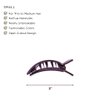 TELETIES - Small Flat Square Hair Clip - Fall Collection - Hair Claw Clips for Women - Strong Grip, Bendable Teeth, Curved Design - For All Hair Types and Textures - Burgundy Bliss