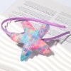 WRBAJIS Starfish Headband Glitter Fish Scale Hair Bands Sparkling Sea Star Hair Hoop Mermaid Hair Accessories for Women Girls Birthday Wedding Festival Celebration Party Supplies(Purple)