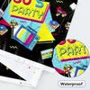 Hegbolke 4 Pack 80s Plastic Party Tablecloths - Back to The 80s Party Decorations 80’s Party Table Cover for 80s Theme Birthday Party Supplies Throwback Birthday Party Decoration