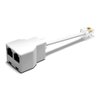 RetailAndBulk Phone Jack Splitter for Landline Telephone RJ11 6P4C 2 Way Adapter (1 Splitter + 2.5 Inch Cable) Made in USA