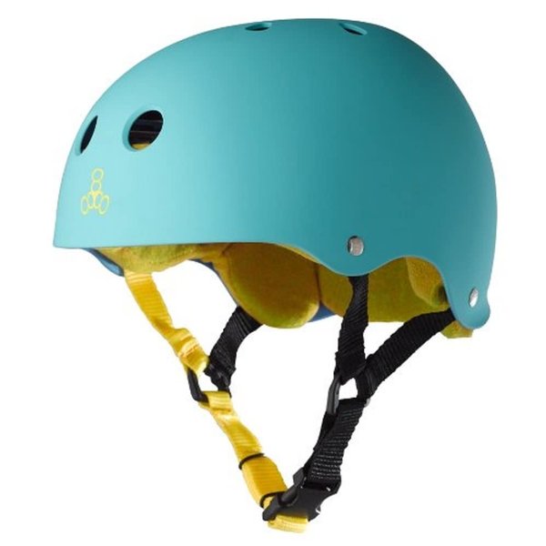 Triple Eight Sweatsaver Liner Skateboarding Helmet, Baja Teal Rubber, Medium