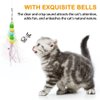 MiOYOOW 4PCS Cat Feather Toy Refills, Hanging Cat Fishing Pole Attachments Interactive Cat Teaser Toy Replacements for Cat Kitten Play Exercise