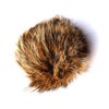 Bouncy Ball Rabbit Fur String Cat Toy Jumbo Size (Natural)