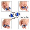 Gejoy Fidget Toy Set Include Six Roller Chain Fidget and Key Flippy Chain Stress Reducers for Autism Stress and Anxiety Relief (Light Blue, Dark Blue)